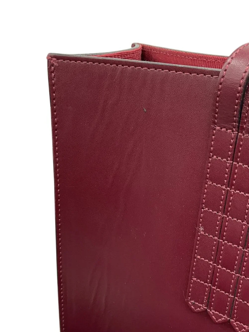 Chanel Vintage Burgundy Leather Shopper Tote